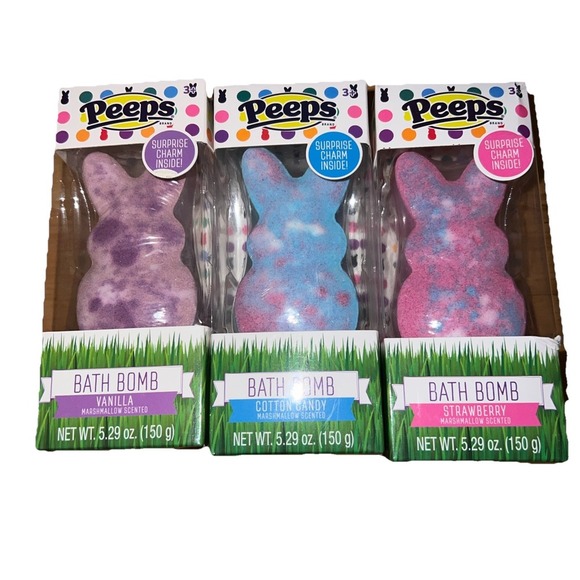 Peeps Easter Bath Bomb with Surprise Charm Inside 5.29 oz Assorted Lot of 3 - Picture 1 of 5